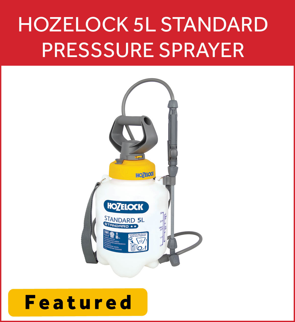 Hozelock 5L-10L Standard Pressure Sprayer